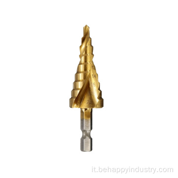 HSS HEX SHANK Spiral Flauto Step Bit